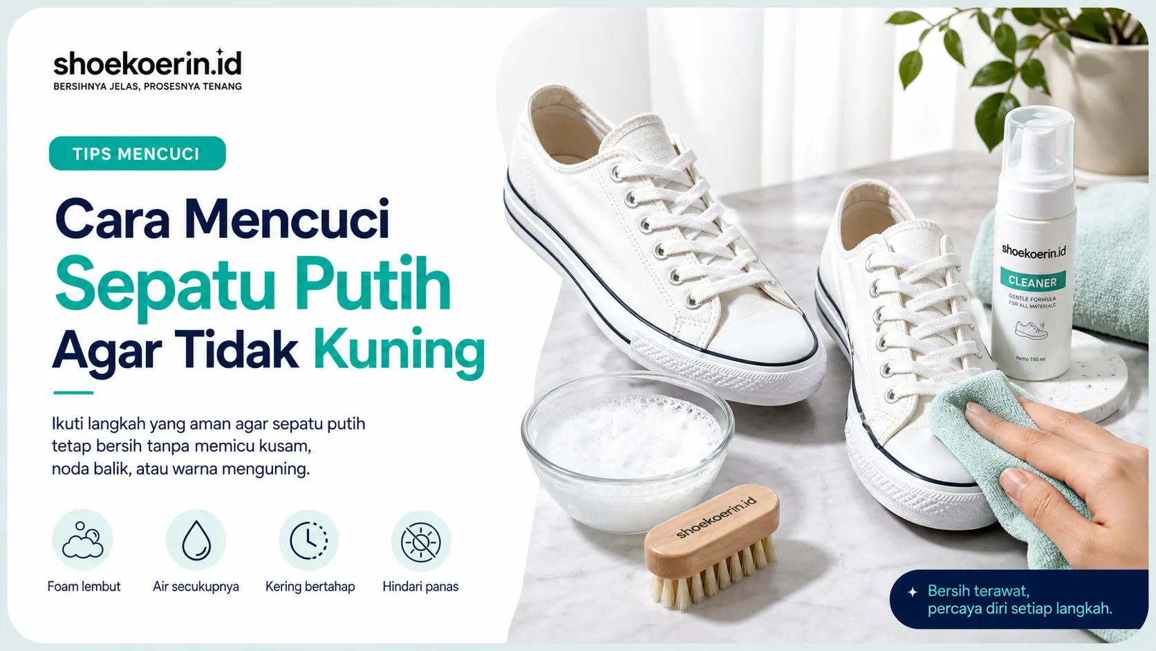 Cara Mencuci Sepatu Putih Agar Tidak Kuning