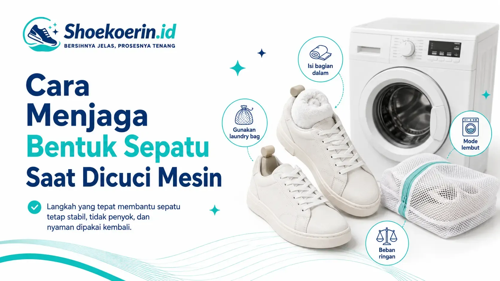 Cara Menjaga Bentuk Sepatu Saat Dicuci Mesin