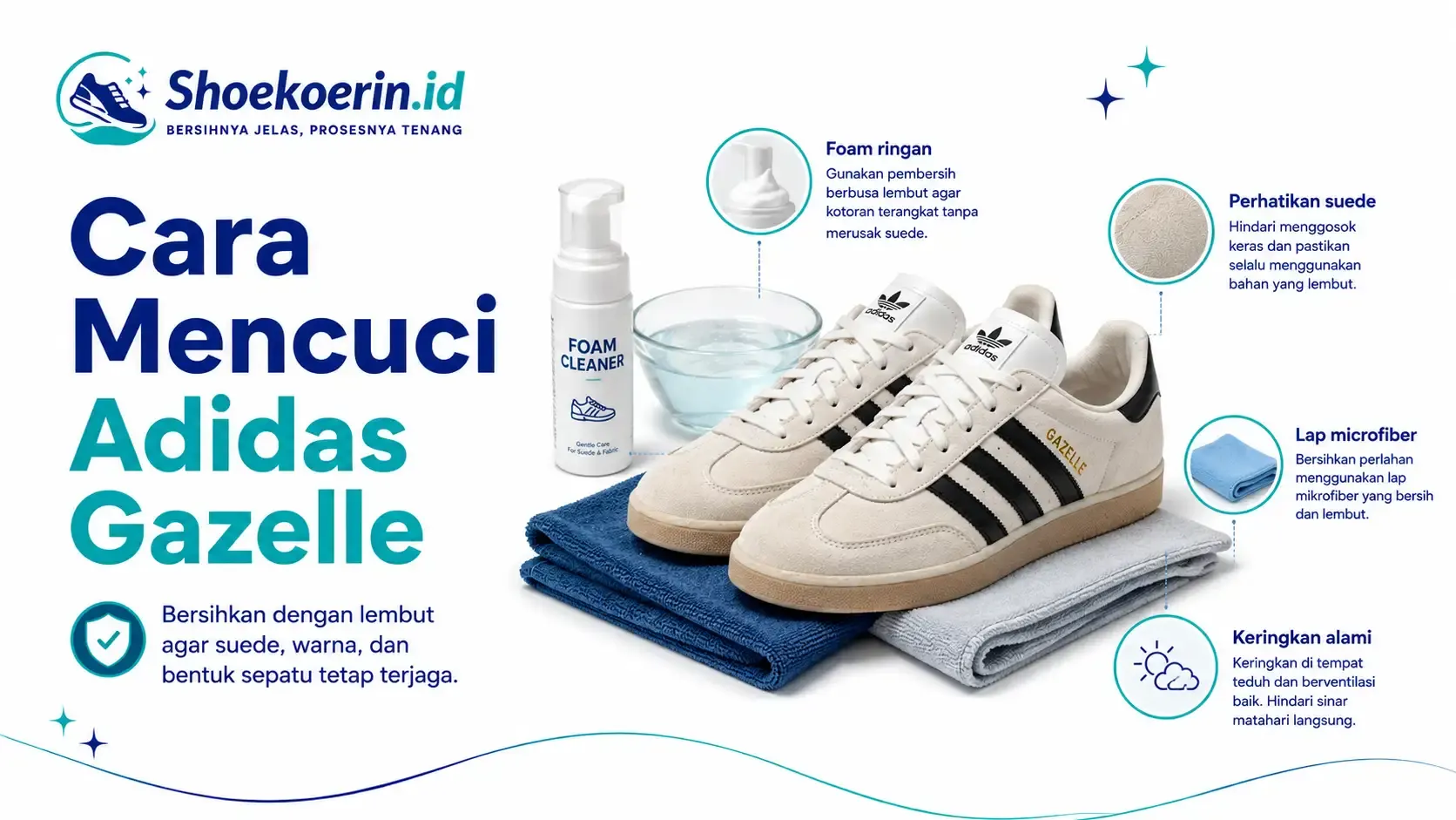 Cara Mencuci Adidas Gazelle