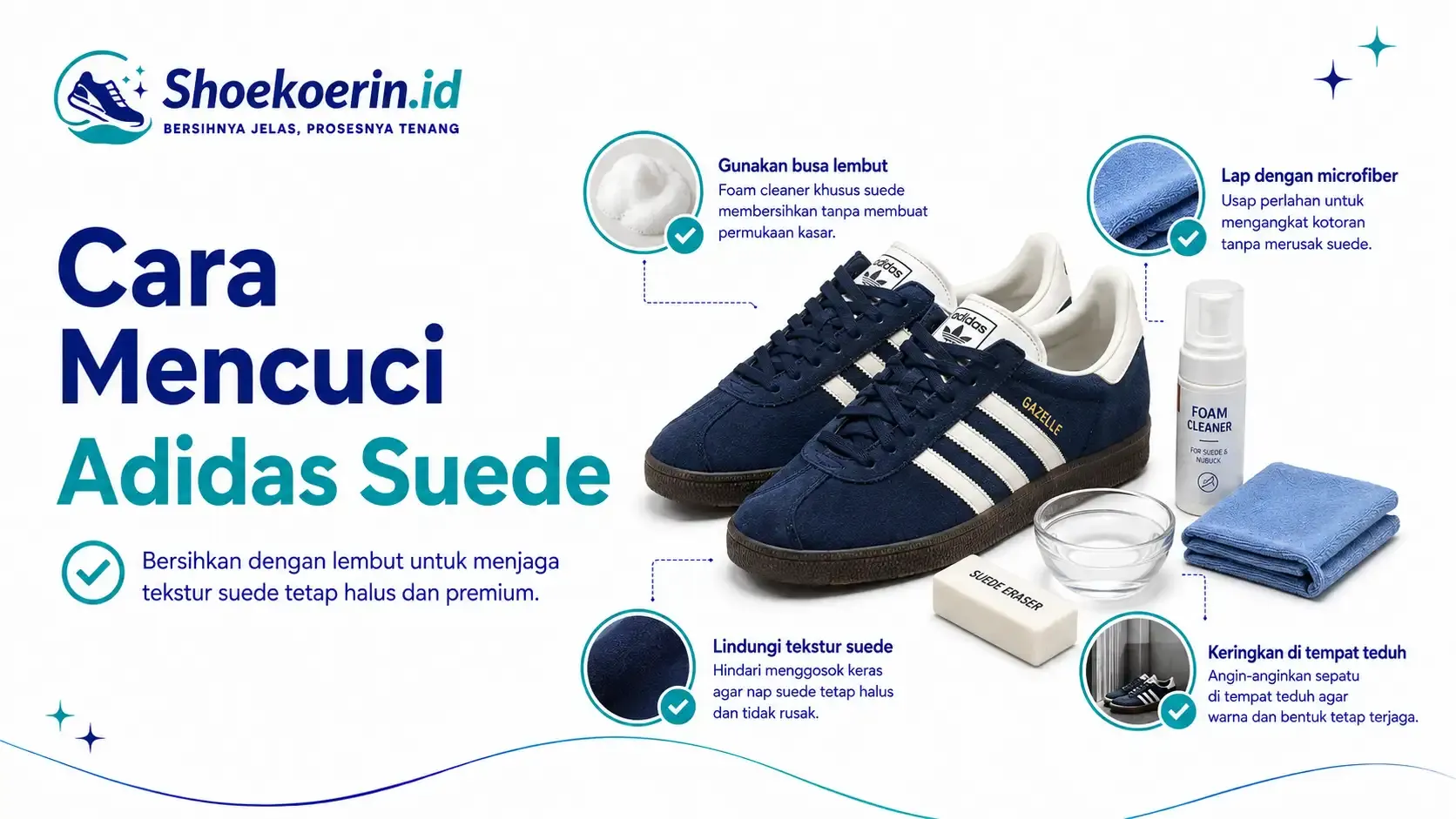 Cara Mencuci Adidas Suede