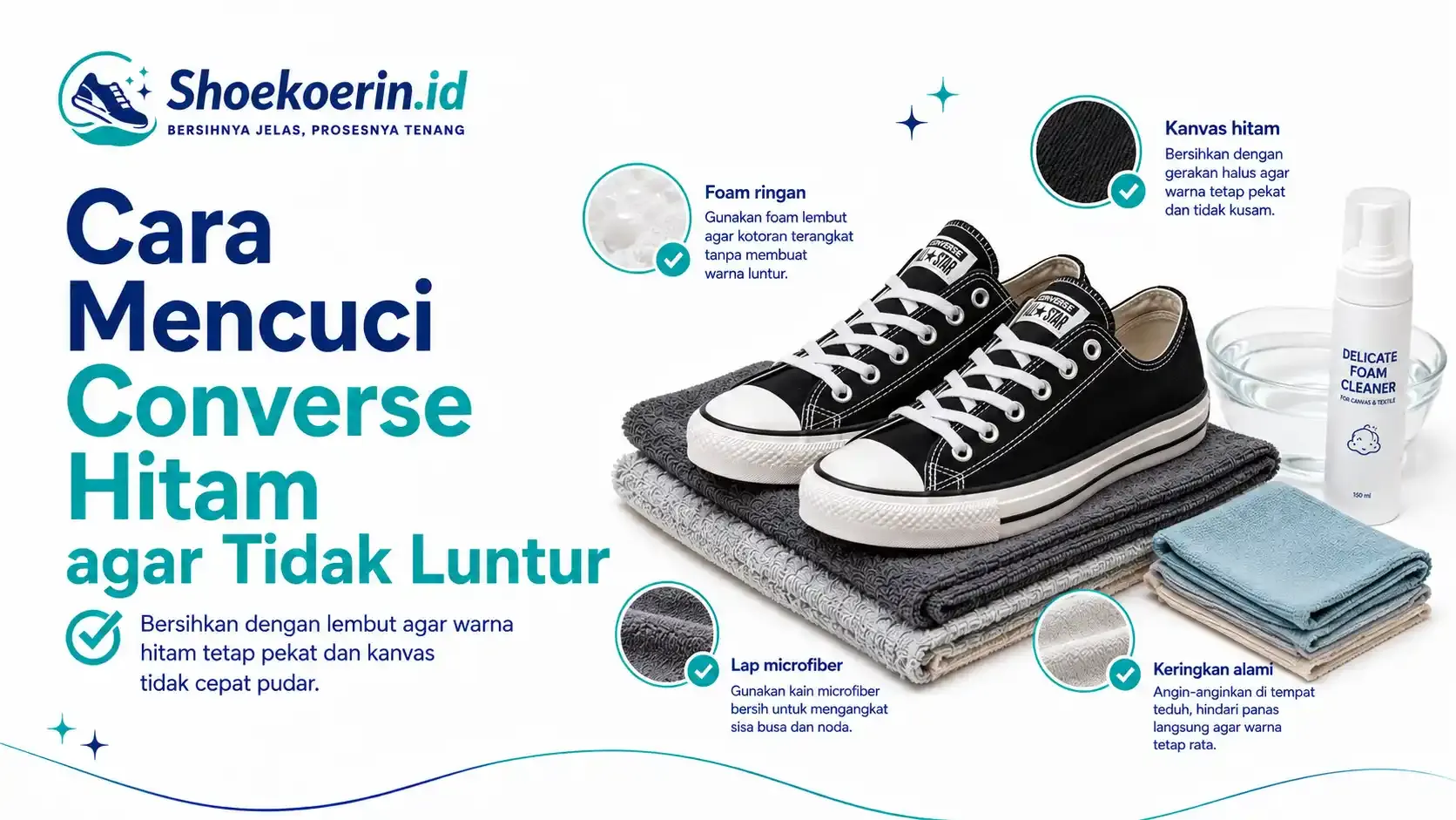 Cara Mencuci Converse Hitam agar Tidak Luntur