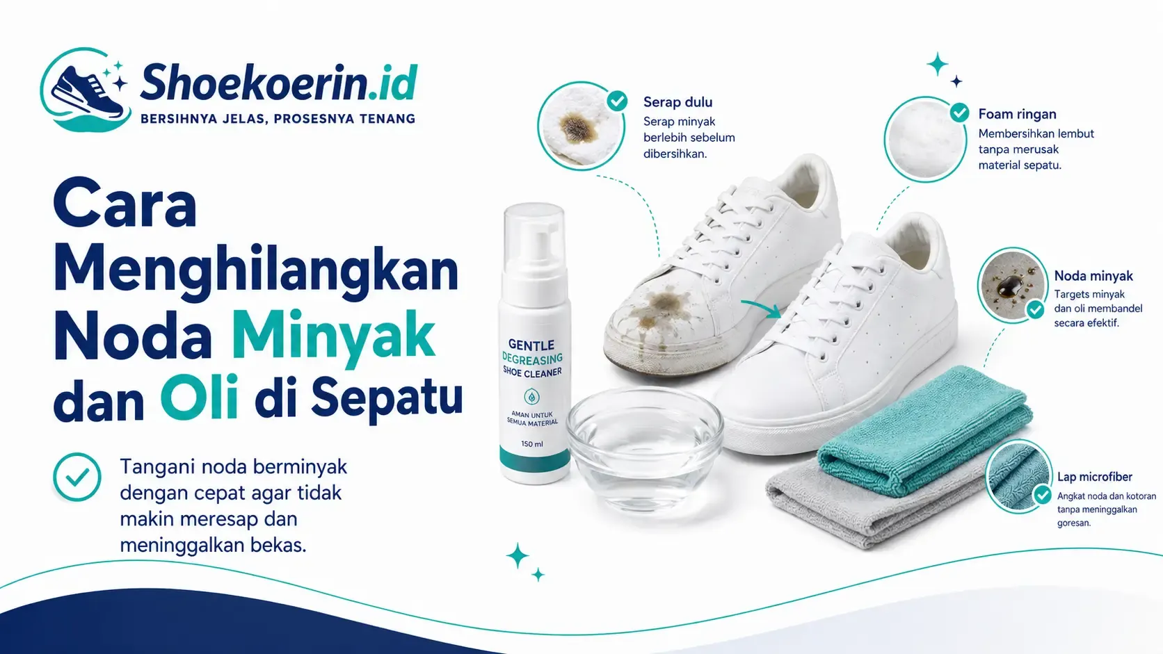 Cara Menghilangkan Noda Minyak dan Oli di Sepatu