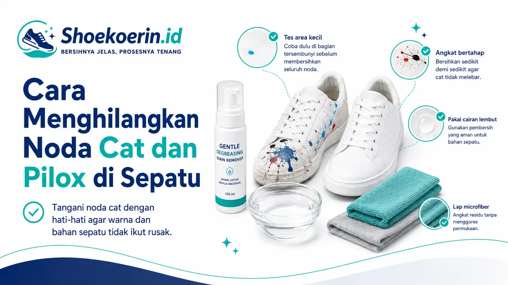 Cara Menghilangkan Noda Cat dan Pilox di Sepatu