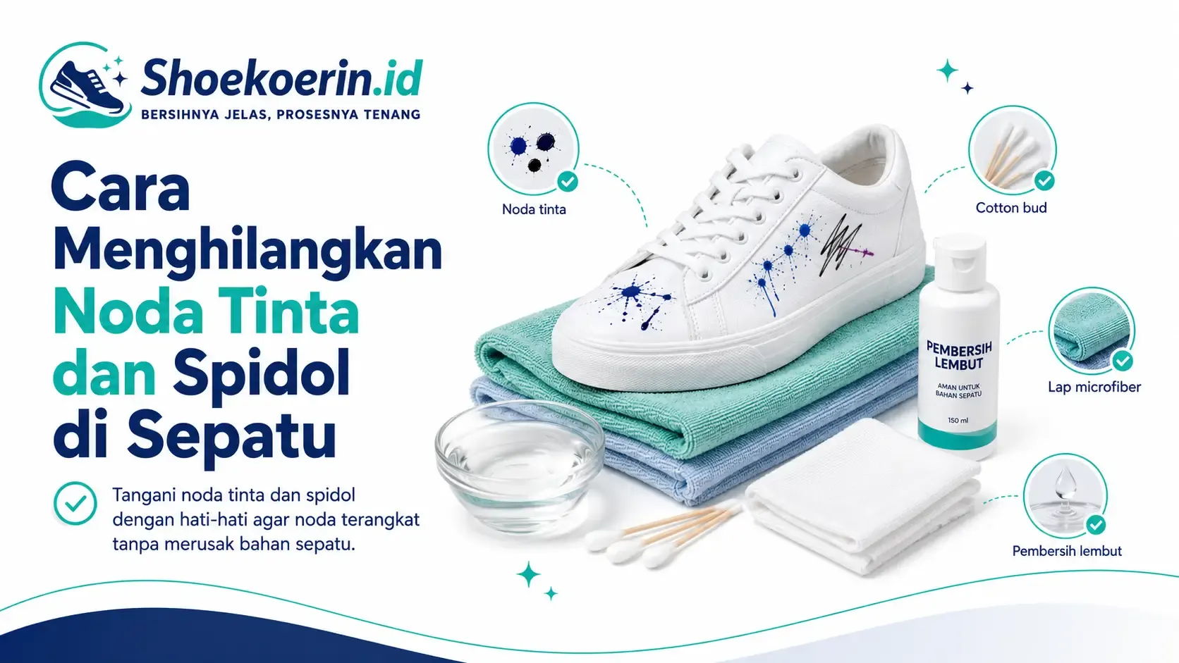 Cara Menghilangkan Noda Tinta dan Spidol di Sepatu