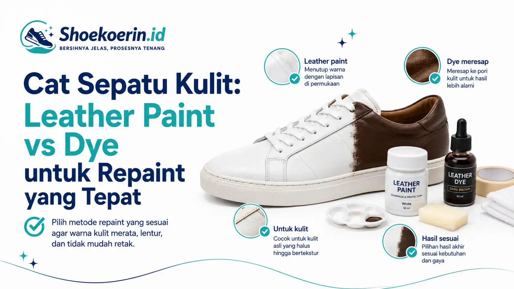 Cat Sepatu Kulit: Leather Paint vs Dye untuk Repaint yang Tepat