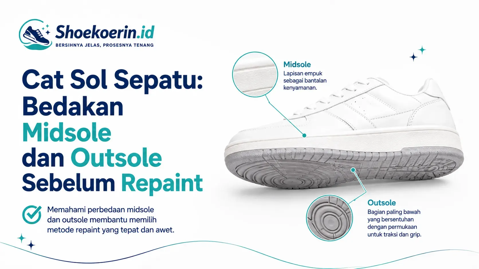 Cat Sol Sepatu: Bedakan Midsole dan Outsole Sebelum Repaint